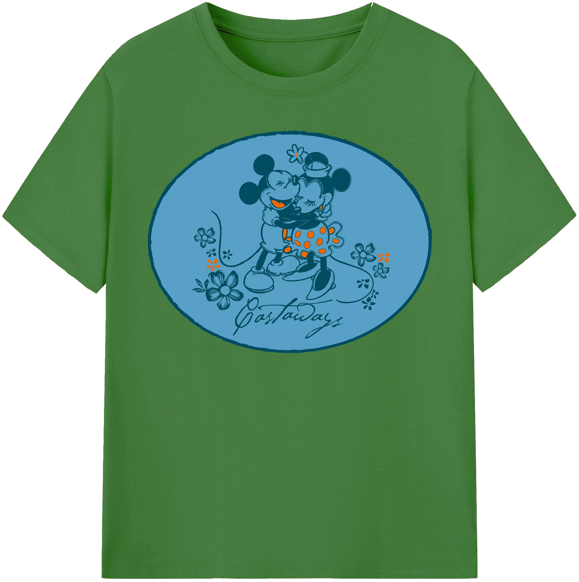 （画像用） ミッキーマウス Mickey Mouse レディースカジュアルプリントTシャツ（綿100％）